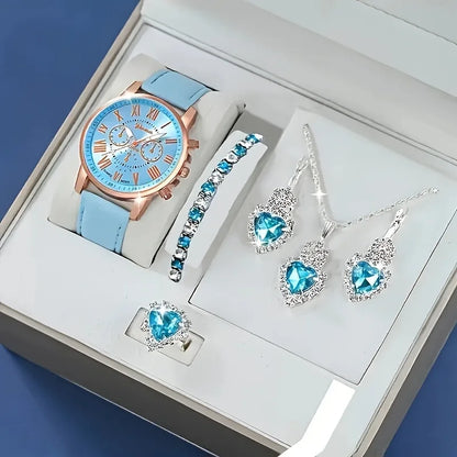Aurora Blue Luxury Jewelry & Watch Set - UG