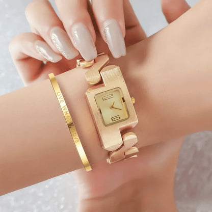 Elegant Gold Watch & Bracelet Set – Timeless Luxury for Every Moment - UG